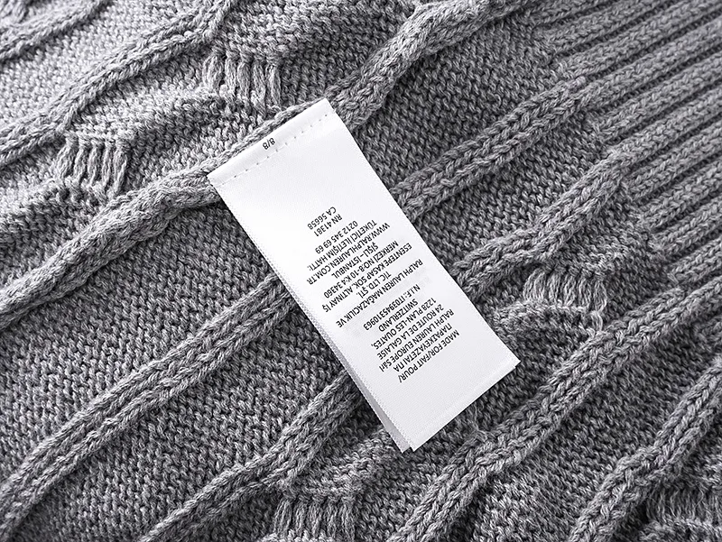 Style No. 2503 P220 Polo Ralph Lauren solid color comfortable thick cable twist knitted sweater Color: cream black navy gray Size: S (recommended within 120) m (recommended within 140) L (recommended within 160) xL (recommended within 180)